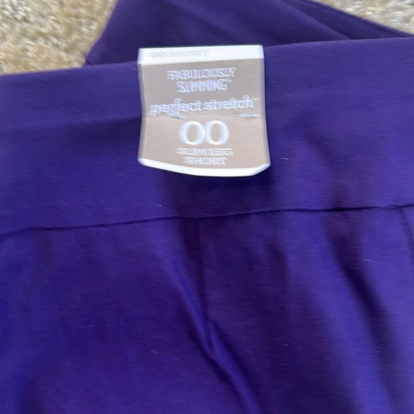 Chico's Women's Pants in Deep Purple NWT size 00 short - Picture 3 of 14